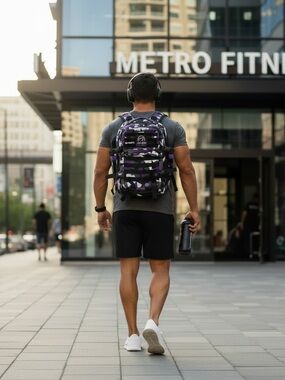 Wolfpak Purple Camo Gym Backpack - authentic